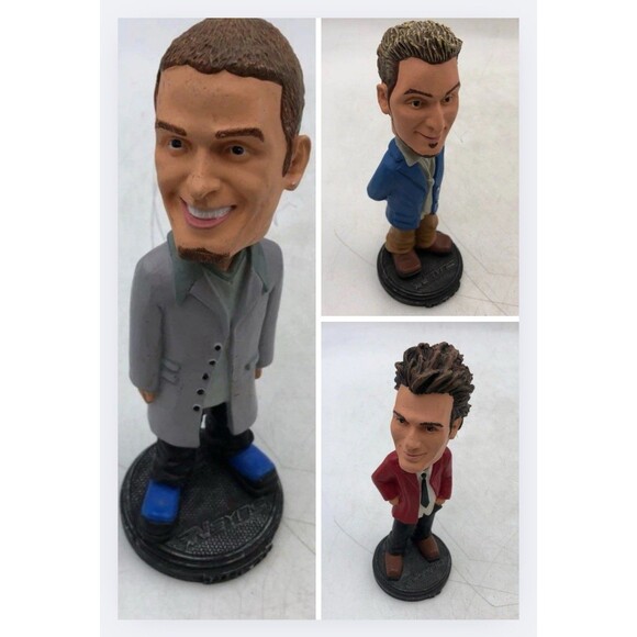 JC Chasez Justin Timberlake Lance Bass *NSYNC Bobblehead Set Vintage - Picture 1 of 4